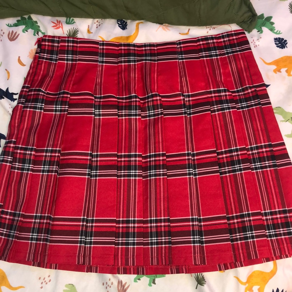 No-Bo Red Pleated Skirt